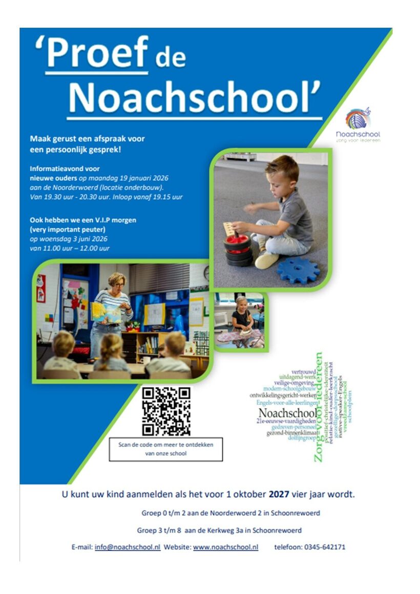 informatieavond en VIP morgen nieuwe kleuters